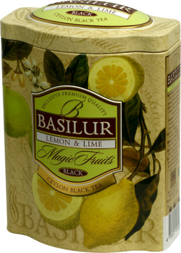 Basilur Magic Fruit Lemon & Lime Ceylon Loose Leaf Tea 100g Tin Caddy - eBuy Srilankan Online Store